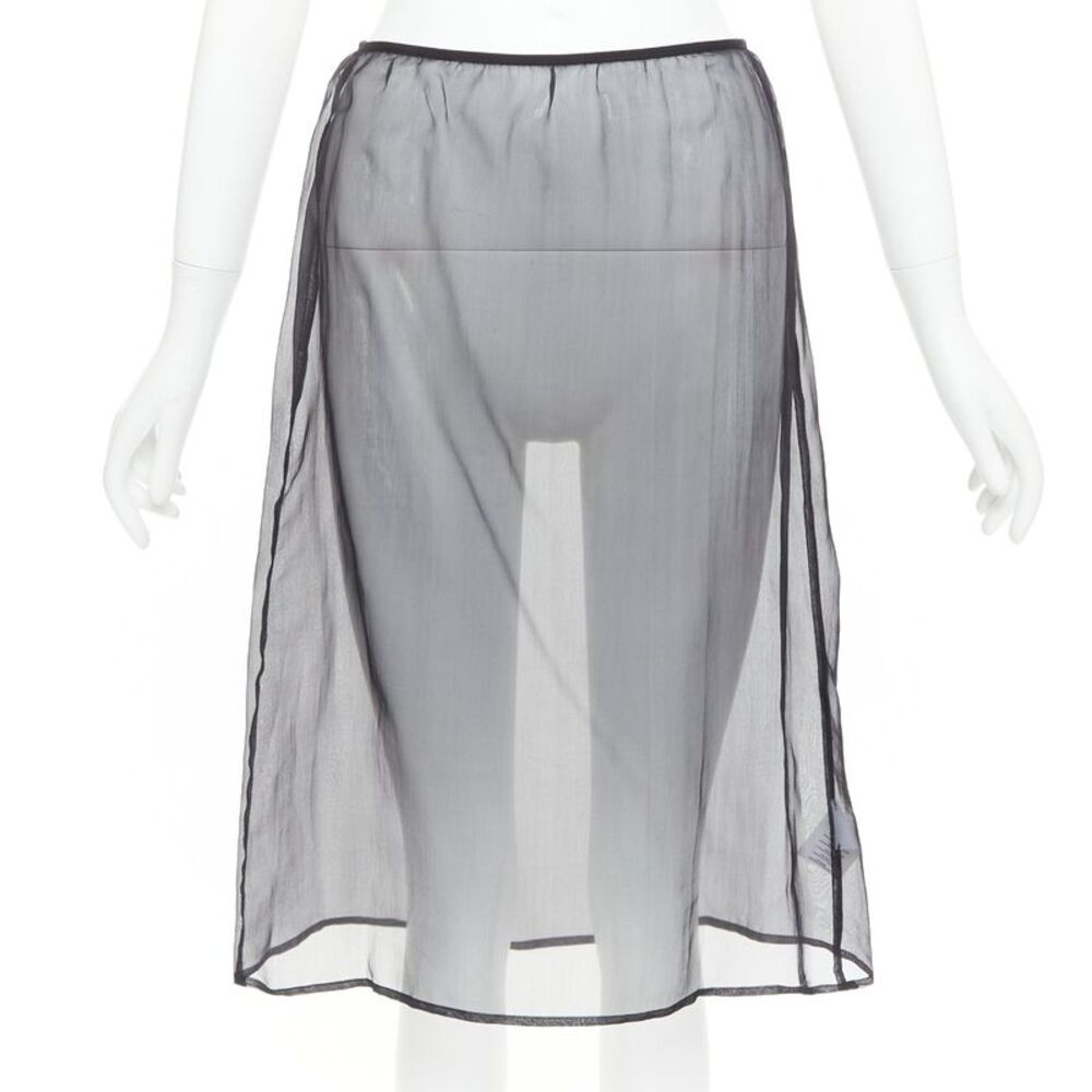 Dries Van Noten 100% Silk Sheer Knee Skirt